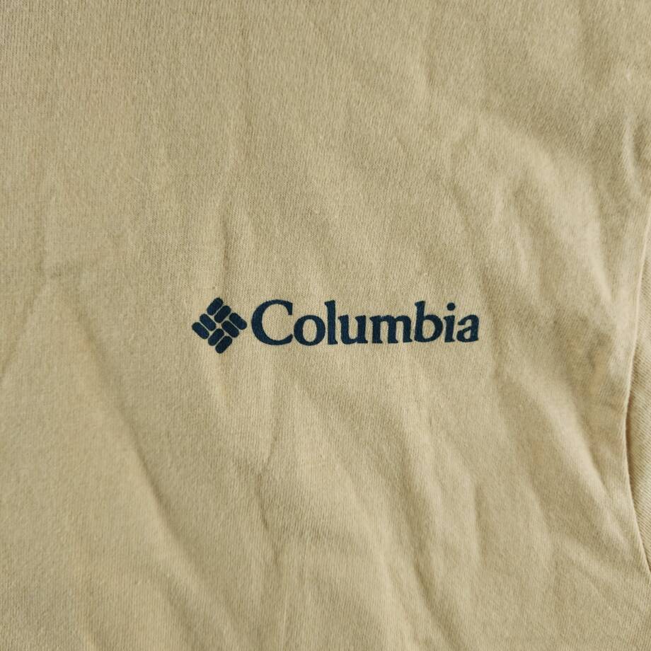 Columbia Heaven Explore Outdoors Graphic T-Shirt Men's S Mustard Crewneck S/S