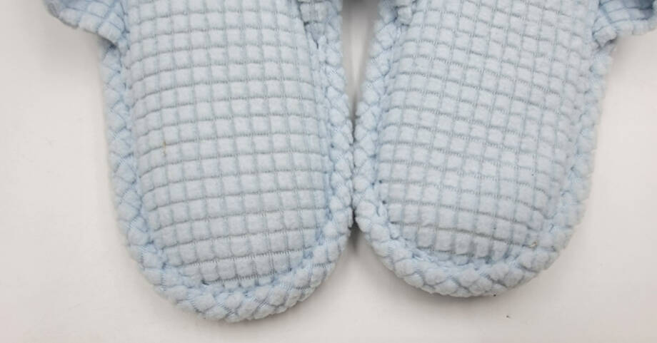 Charter Club Textured Knot-Top Slippers Women's L 9-10US Crystallin Blue Slip On
