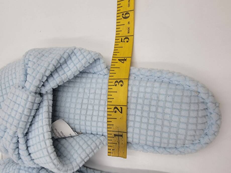 Charter Club Textured Knot-Top Slippers Women's L 9-10US Crystallin Blue Slip On