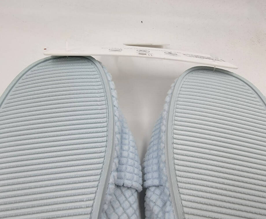 Charter Club Textured Knot-Top Slippers Women's L 9-10US Crystallin Blue Slip On