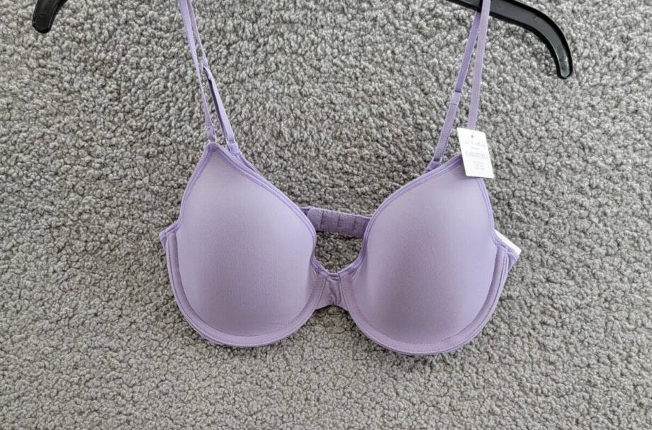 On Gossamer Next to Nothing Micro T-Shirt Underwire Bra Women's 32C Daybreak