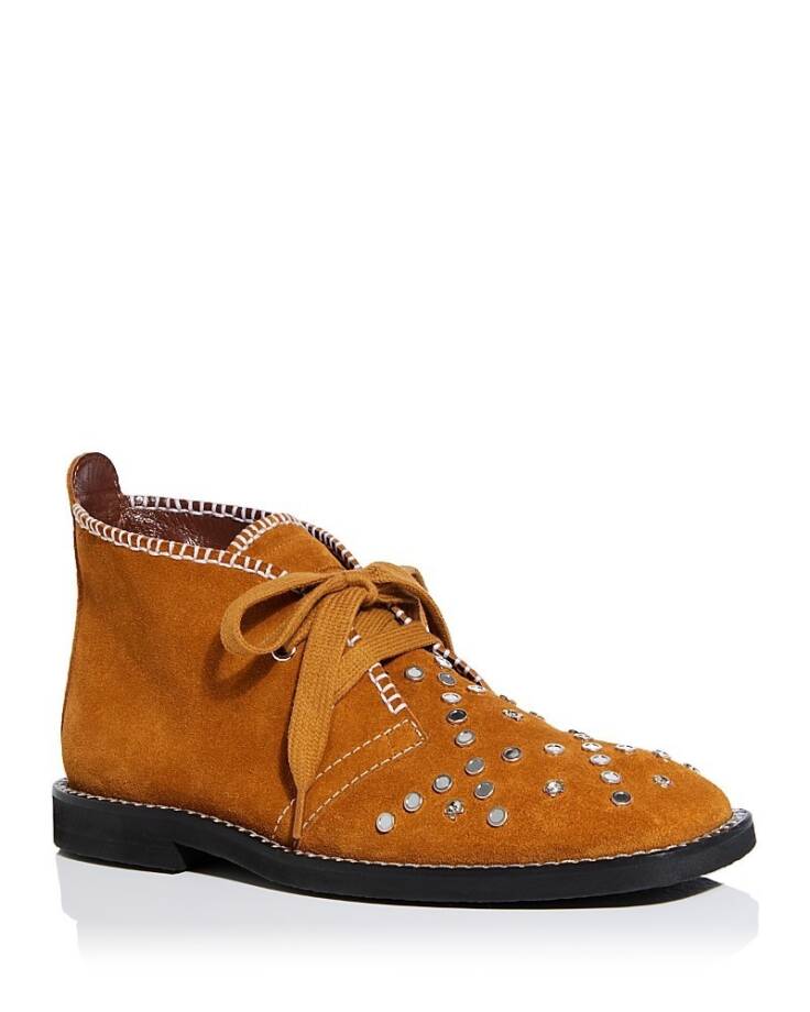 Wales Bonner Lace-up with Studs Studded Suede Chelsea Boots Men's 44 Tan