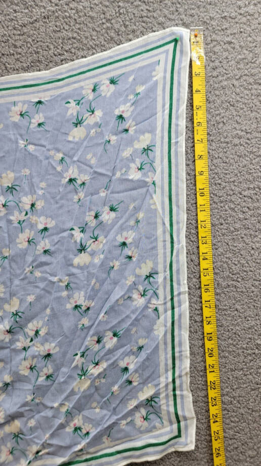 On 34th Cheerful Floral Square Scarf Women's One Size White Multi