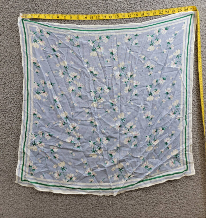 On 34th Cheerful Floral Square Scarf Women's One Size White Multi