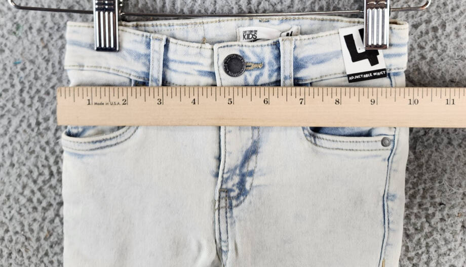 Cotton On Slim Fit Jeans Little Boys 4 Bells Light Blue Zip Fly Button Closure