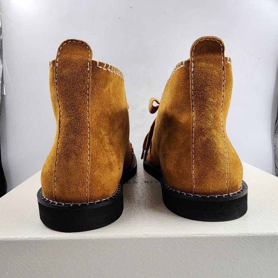 Wales Bonner Lace-up with Studs Studded Suede Chelsea Boots Men's 44 Tan