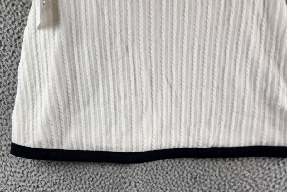 SHEIN MOD Colorblock Knit Flip Skirt Women's White/Navy Elastic Waist Pull On SM