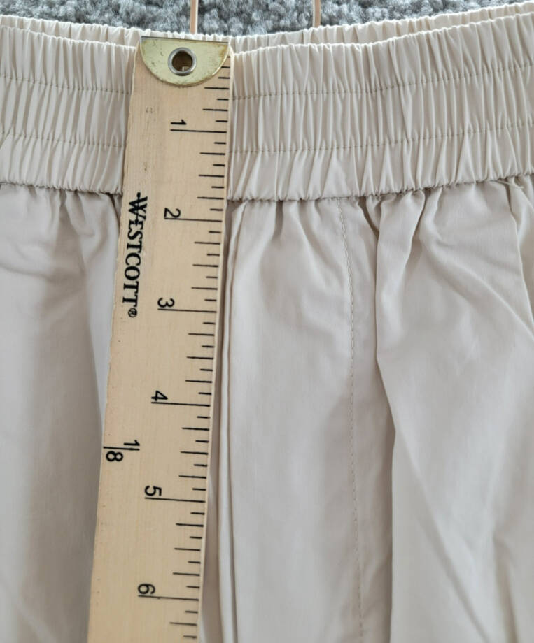 AQUA Pull On Cargo Pants Women's S Tan Pocket Elastic Waist Drawcord Hem Pull On