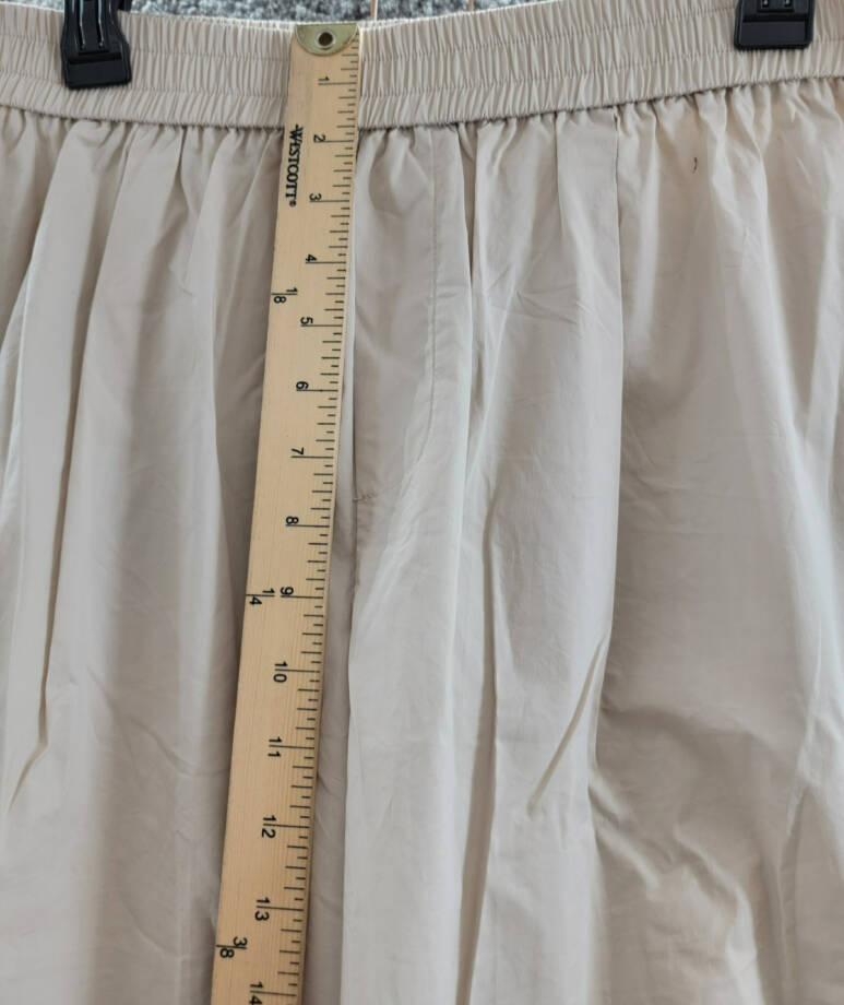 AQUA Pull On Cargo Pants Womens XXL Tan Pocket Elastic Waist Drawcord Hem PullOn