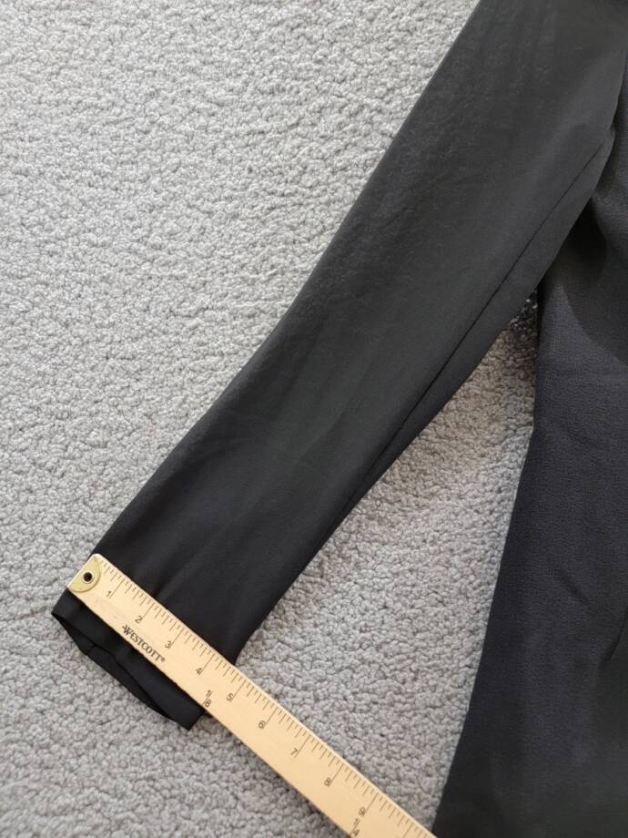 Vince Camuto Signature-Stretch Pleated-Chiffon Dress Women's 2 Black Zip Closure