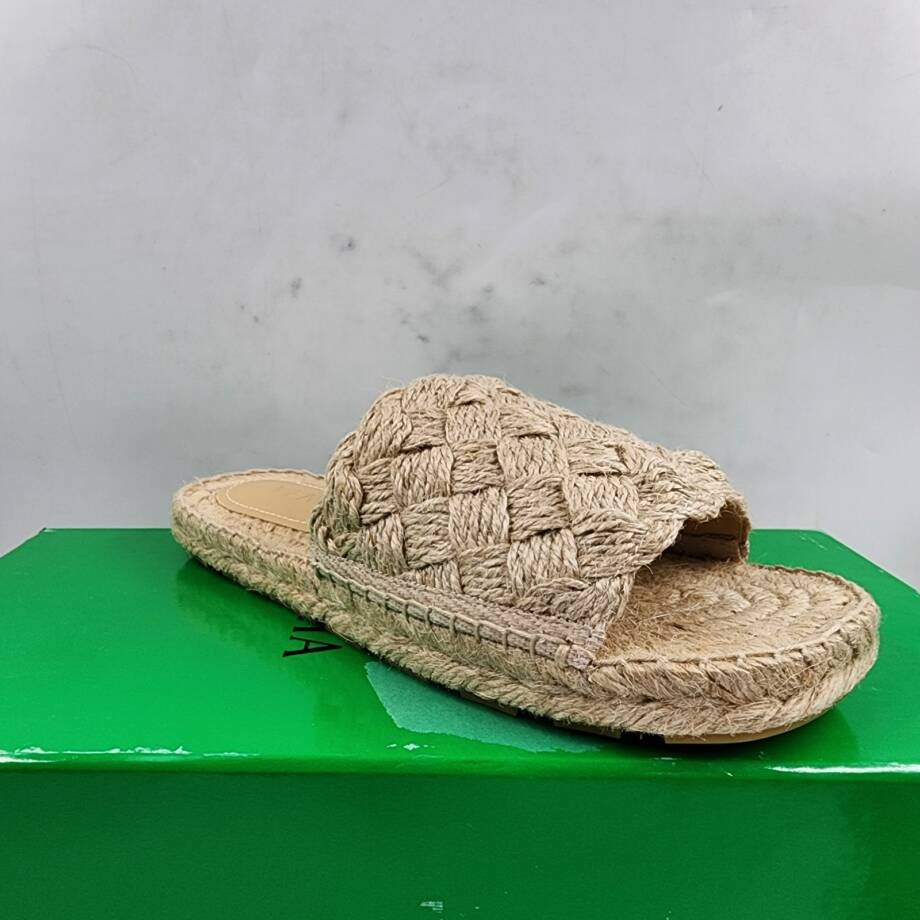 Bottega Veneta Jack Woven Espadrille Slide Sandals Women's 37/7US Maple Slip On