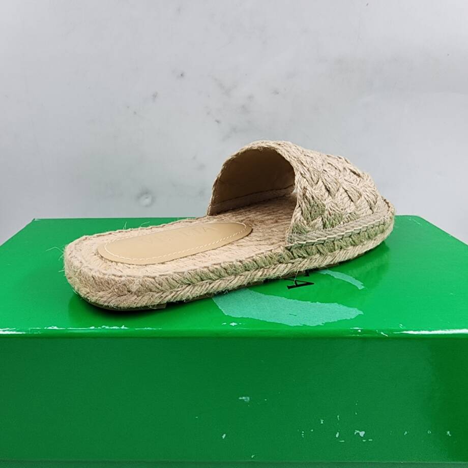 Bottega Veneta Jack Woven Espadrille Slide Sandals Women's 37/7US Maple Slip On