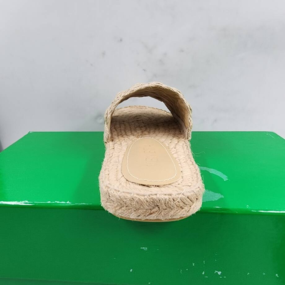 Bottega Veneta Jack Woven Espadrille Slide Sandals Women's 37/7US Maple Slip On