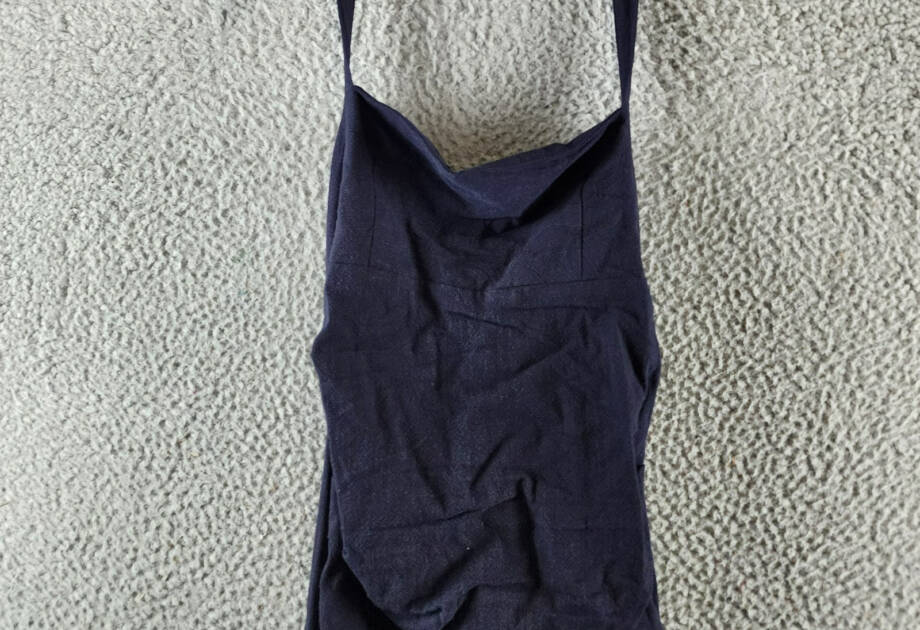 Lioness 1999 Maxi Dress Women's XS Navy Solid Halter Neck Sleeveless Back Zip