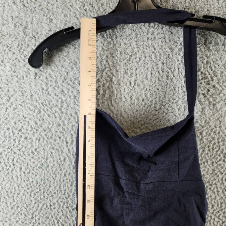 Lioness 1999 Maxi Dress Women's XS Navy Solid Halter Neck Sleeveless Back Zip