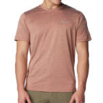 Columbia Hike Moisture-Wicking Crew Neck T-Shirt Men's L Clay Red Heather S/S