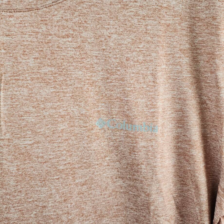 Columbia Hike Moisture-Wicking Crew Neck T-Shirt Men's L Clay Red Heather S/S