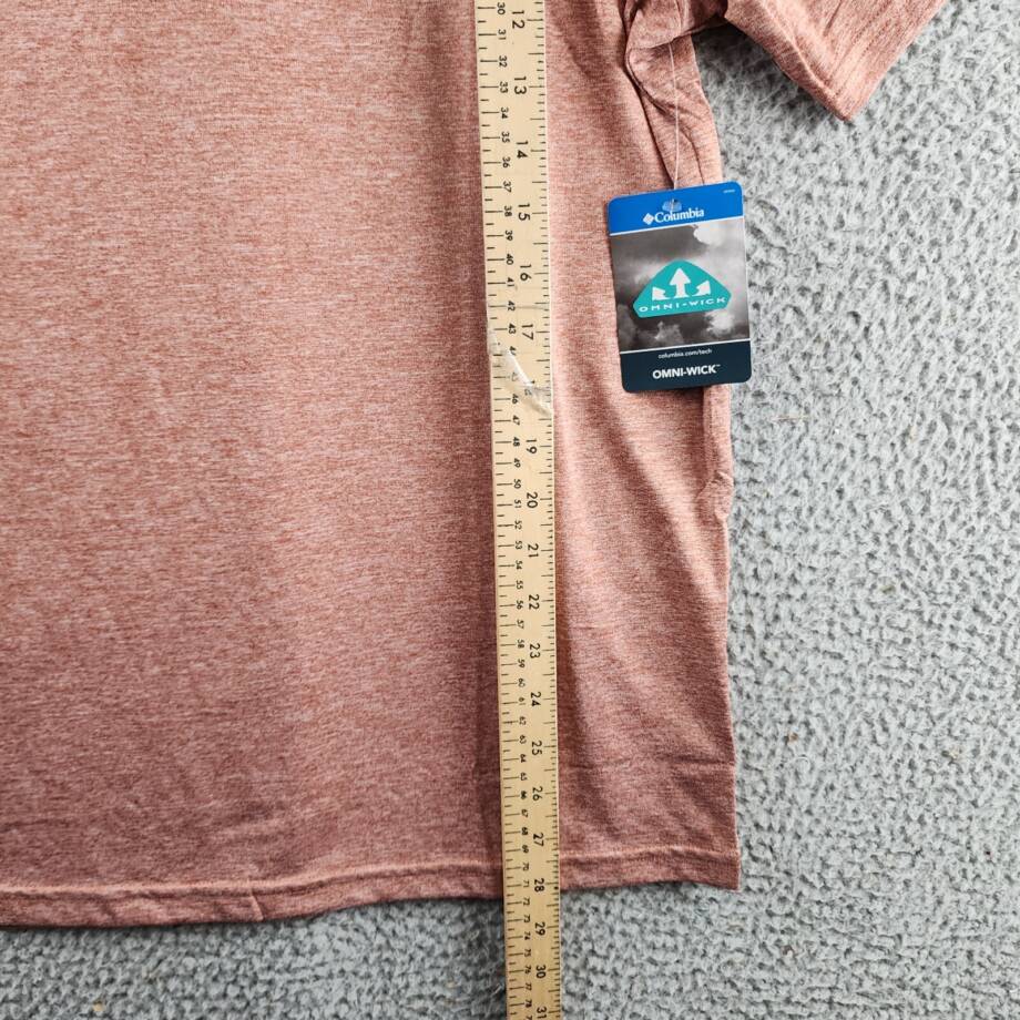 Columbia Hike Moisture-Wicking Crew Neck T-Shirt Men's L Clay Red Heather S/S