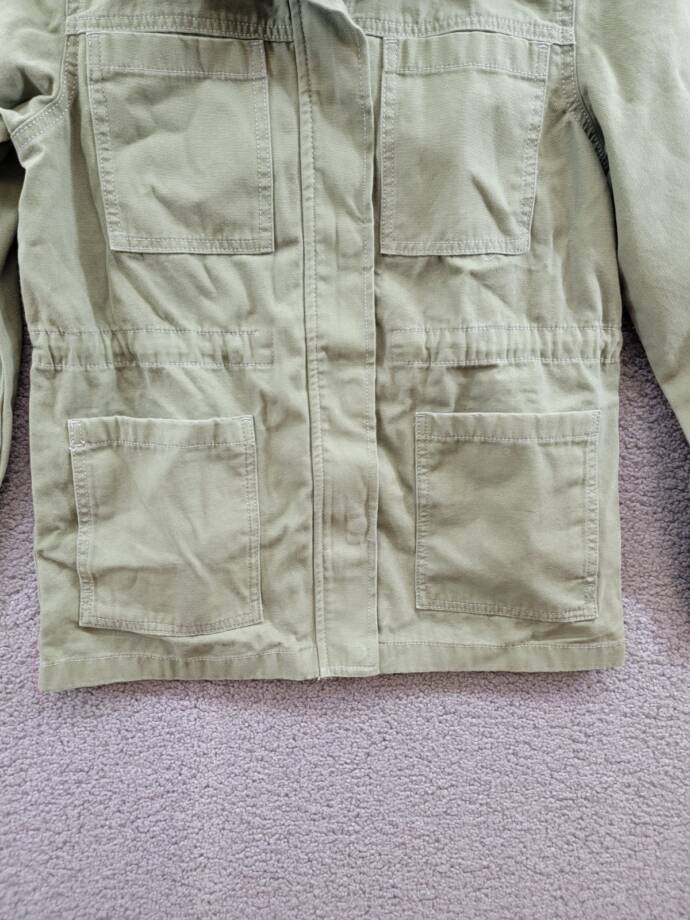 Gloria Vanderbilt Anorak Utility Jacket Women's XS Garden Sage Zipper Closure