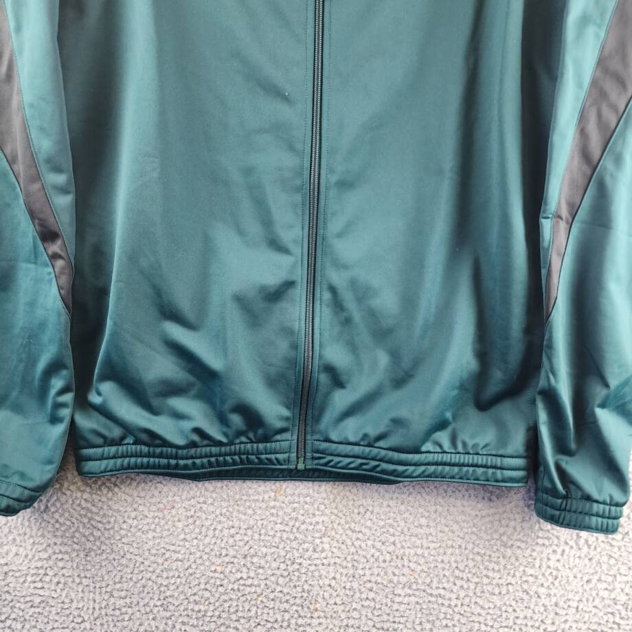 Reebok Identity Vector Zip-Front Track Jacket Men's M Collegiate Green/Black L/S