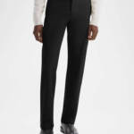 Theory Straight Twill Cargo Pants Men's 31 Black Zip Fly With Button Closure