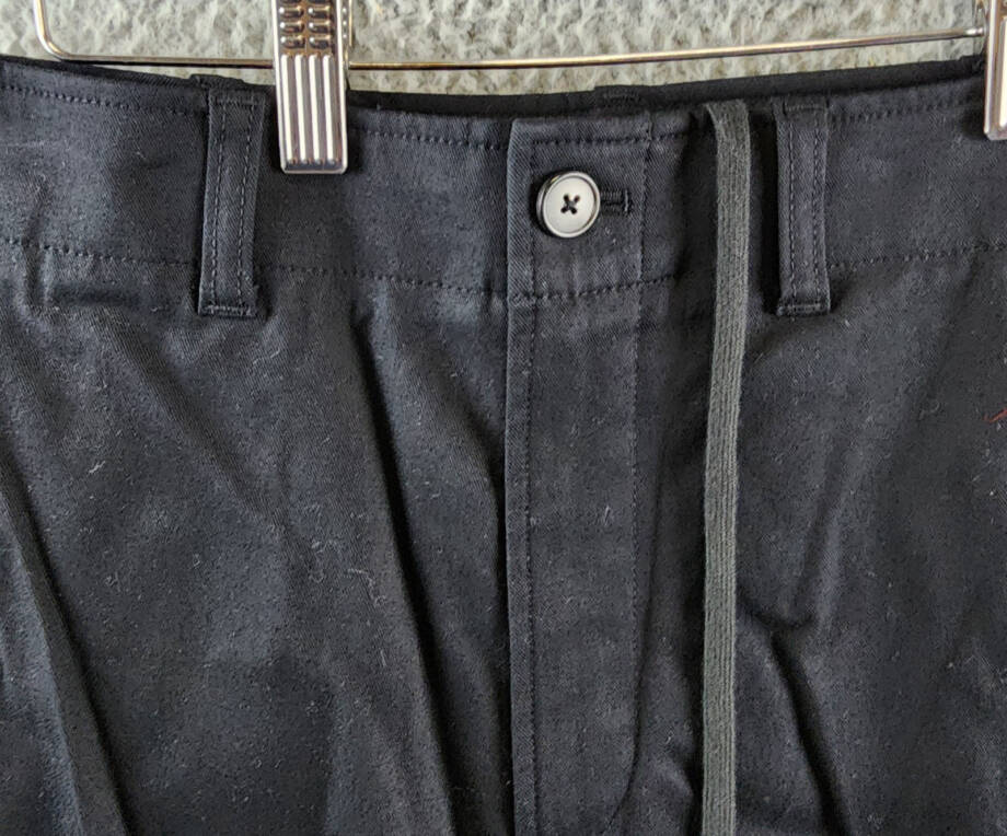 Theory Straight Twill Cargo Pants Men's 31 Black Zip Fly With Button Closure