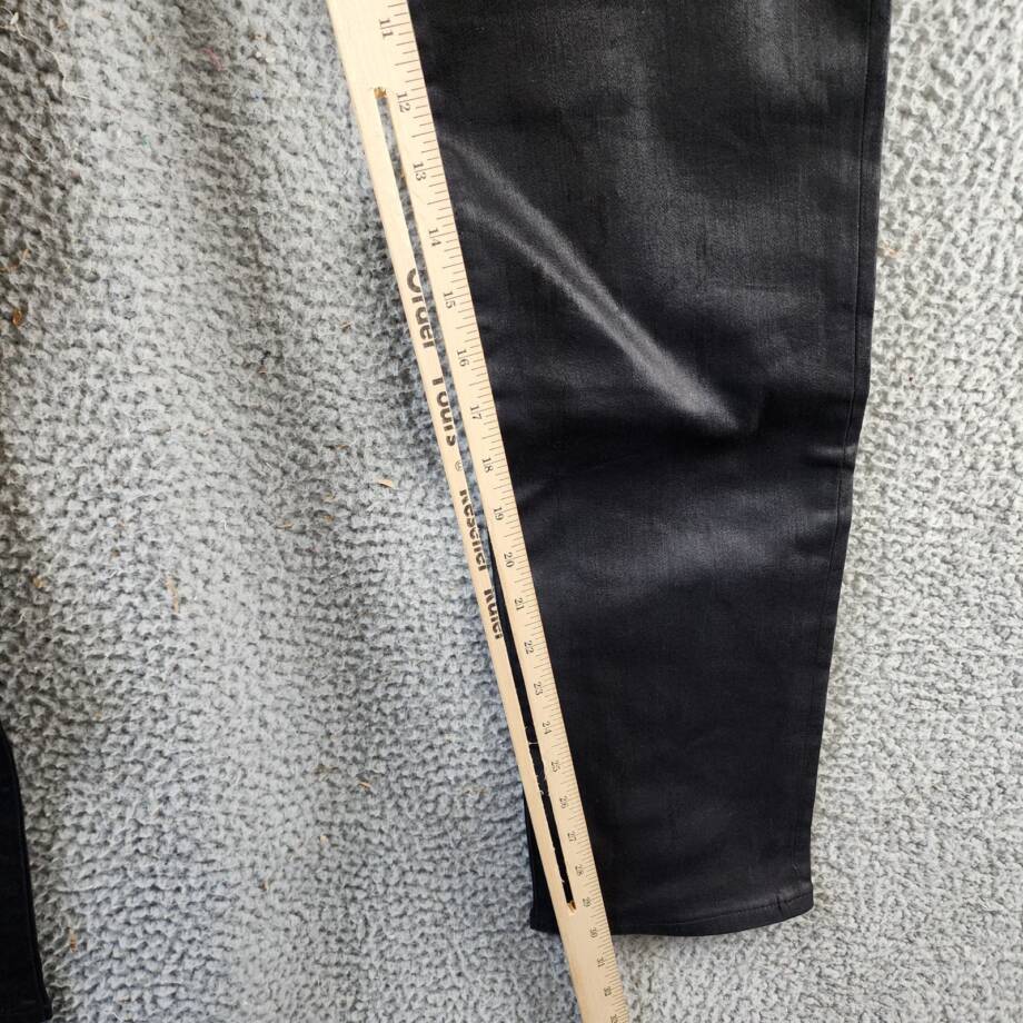 John Varvatos Slim Fit Waxed Coated Jeans Men 31 Ink Blue Zip Fly Button Closure