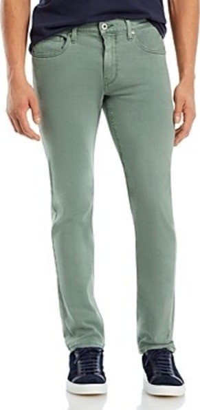 Paige Lennox Slim Fit Jeans Men's 38 Vintage Foggy Forest Zip Fly Button Closure