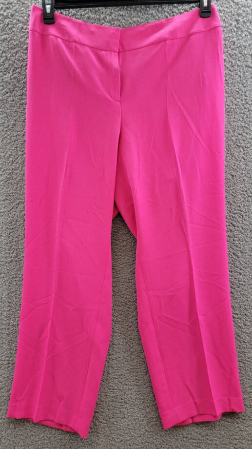 Kasper Plus Size Straight-Leg Pants Women's 16W Pink Perfection Hook&Bar Closure