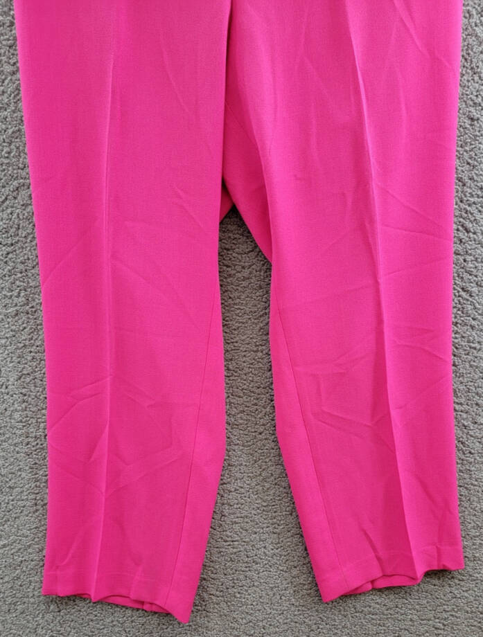 Kasper Plus Size Straight-Leg Pants Women's 16W Pink Perfection Hook&Bar Closure