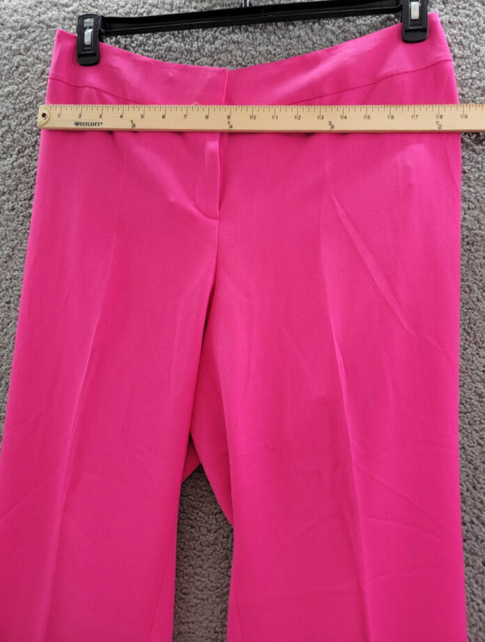 Kasper Plus Size Straight-Leg Pants Women's 16W Pink Perfection Hook&Bar Closure