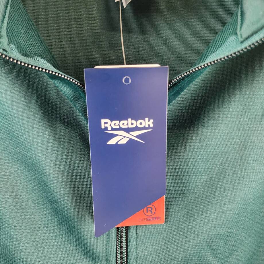 Reebok Identity Vector Zip-Front Track Jacket Men's M Collegiate Green/Black L/S