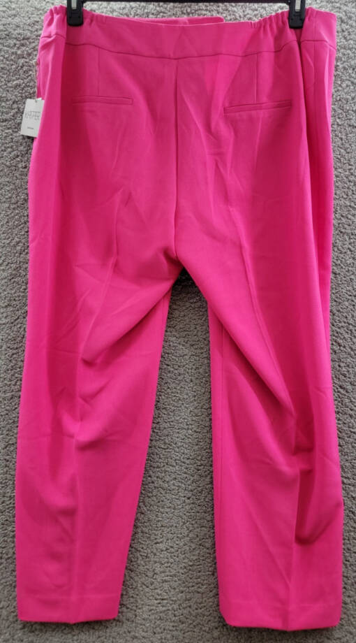Kasper Plus Size Straight-Leg Pants Women's 16W Pink Perfection Hook&Bar Closure