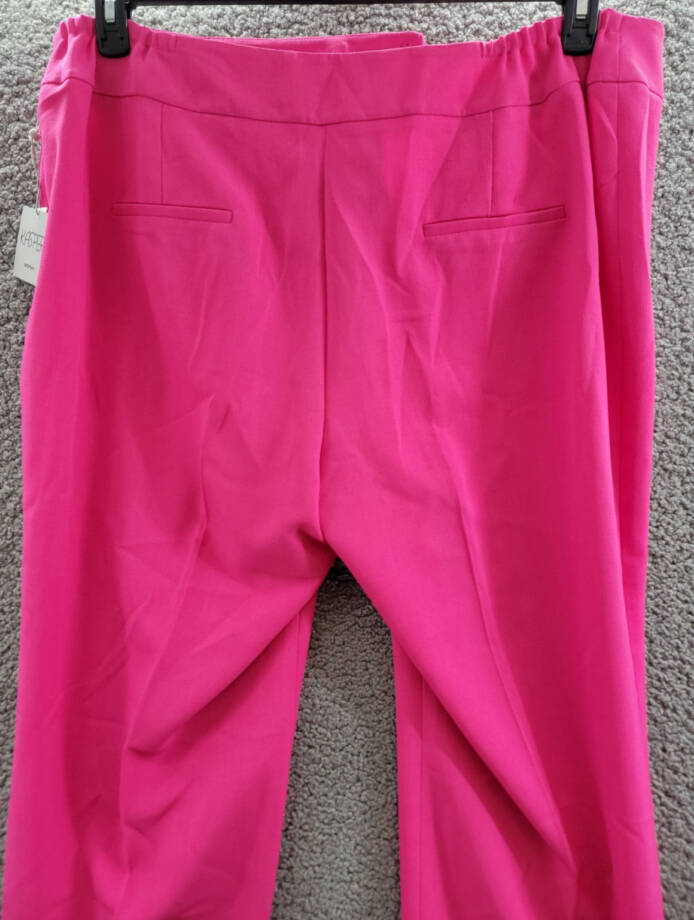 Kasper Plus Size Straight-Leg Pants Women's 16W Pink Perfection Hook&Bar Closure