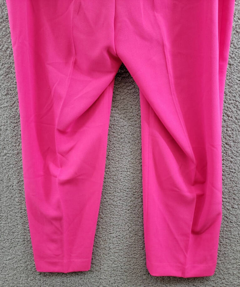 Kasper Plus Size Straight-Leg Pants Women's 16W Pink Perfection Hook&Bar Closure