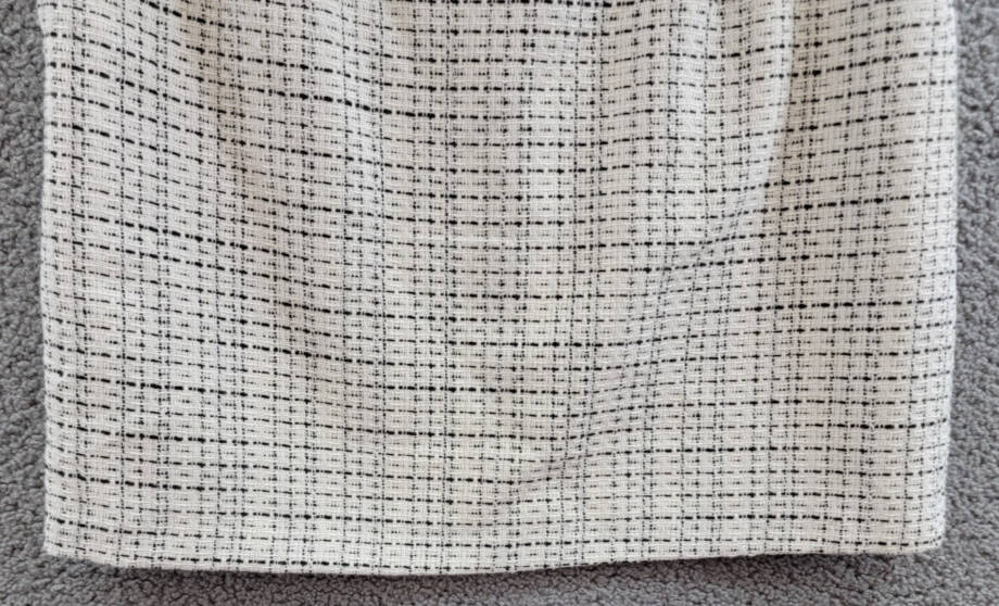 French Connection Effie Bouclé Pocket Skirt Women's 8 Classic Cream/Black Zip~