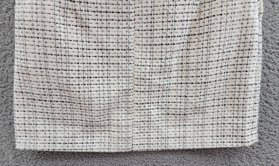French Connection Effie Bouclé Pocket Skirt Women's 8 Classic Cream/Black Zip~