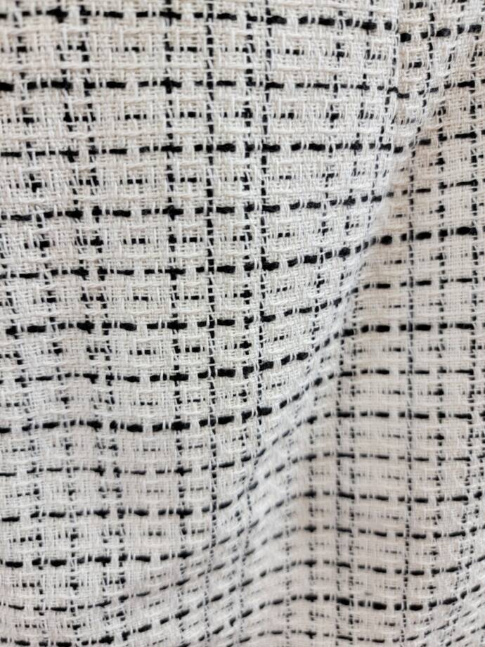French Connection Effie Bouclé Pocket Skirt Women's 8 Classic Cream/Black Zip~
