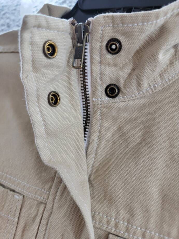 Gloria Vanderbilt Anorak Utility Jacket Women's XS Stonewood Zip Closure L/S~