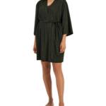 I.N.C. International Concepts Sparkle Robe Women's S Black Sparkle Tie Closure