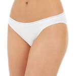 Calvin Klein CK One Singles Thong Underwear Women's L White Logo Elastic Waist