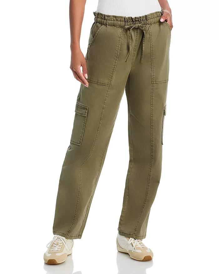 Rails Bodie Cargo Pants Women's L Dark Olive Drawstring Elastic Waist Pull On