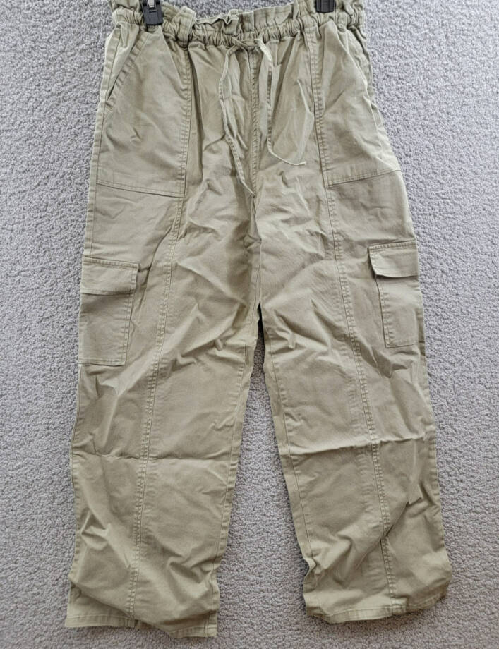 Rails Bodie Cargo Pants Women's L Dark Olive Drawstring Elastic Waist Pull On