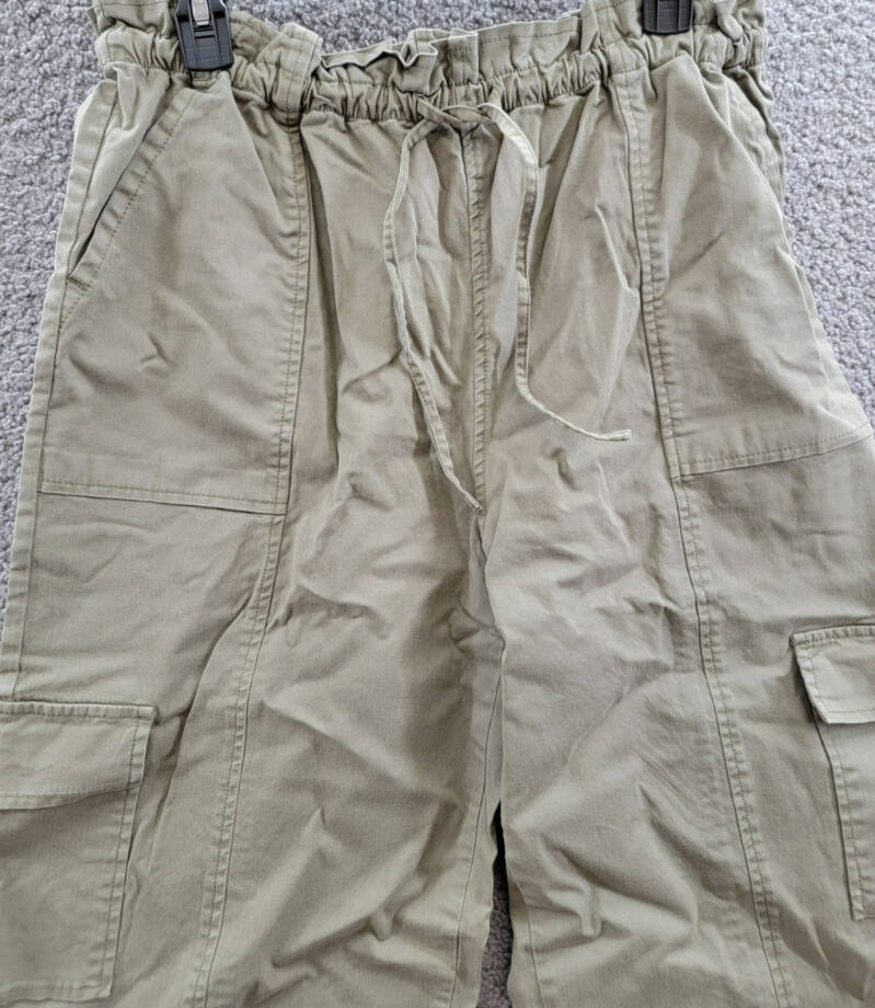Rails Bodie Cargo Pants Women's L Dark Olive Drawstring Elastic Waist Pull On