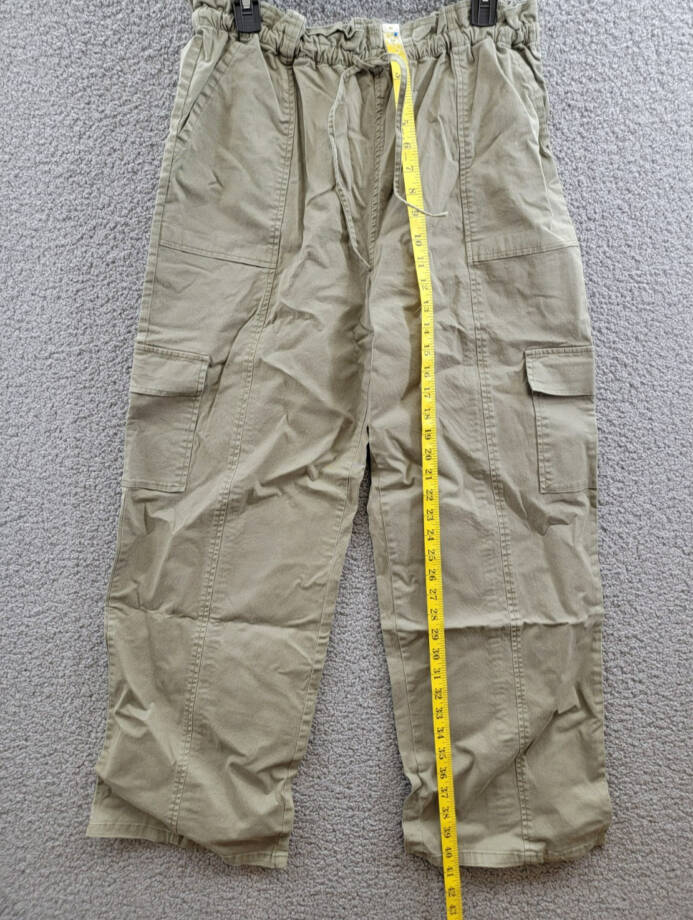 Rails Bodie Cargo Pants Women's L Dark Olive Drawstring Elastic Waist Pull On