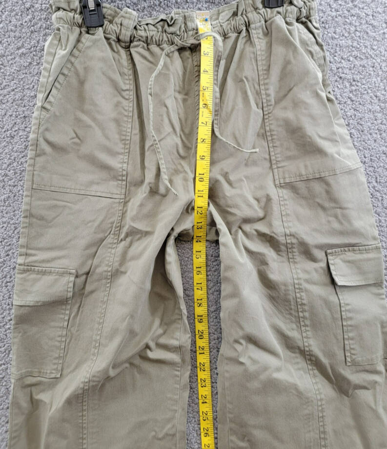 Rails Bodie Cargo Pants Women's L Dark Olive Drawstring Elastic Waist Pull On