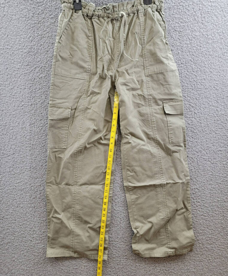 Rails Bodie Cargo Pants Women's L Dark Olive Drawstring Elastic Waist Pull On