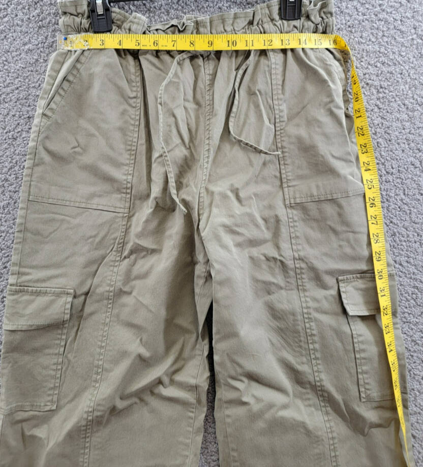 Rails Bodie Cargo Pants Women's L Dark Olive Drawstring Elastic Waist Pull On