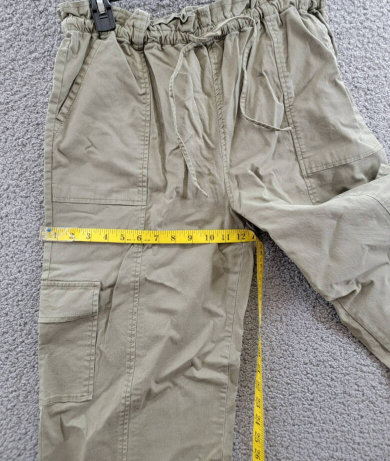 Rails Bodie Cargo Pants Women's L Dark Olive Drawstring Elastic Waist Pull On