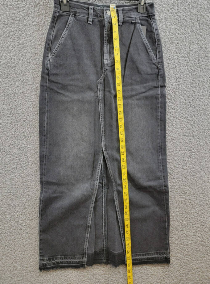 Rails Manhattan Denim Skirt Women's 26 Eclipse Front Slit Button Zip Closure